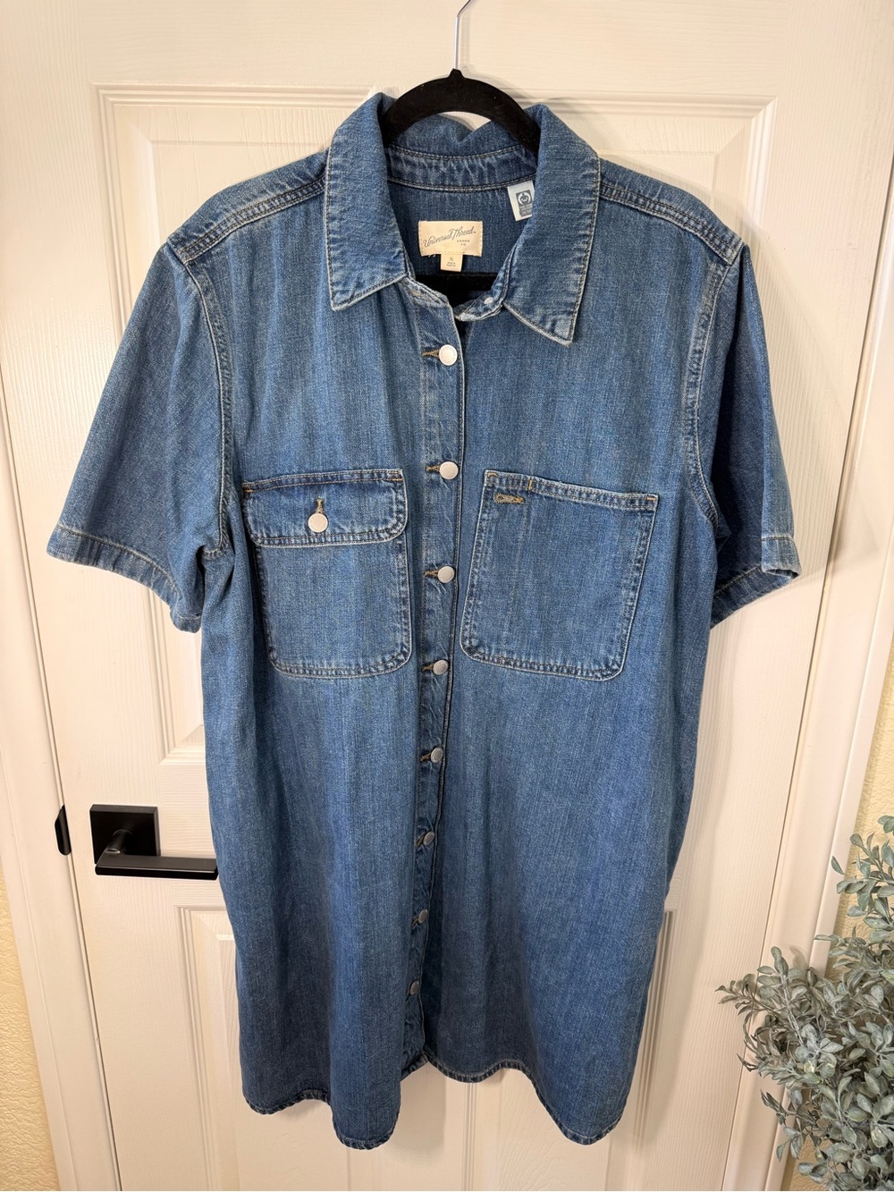 Universal Thread Light Blue Denim Button-Up Dress READ SIZING DESCRIPTION
